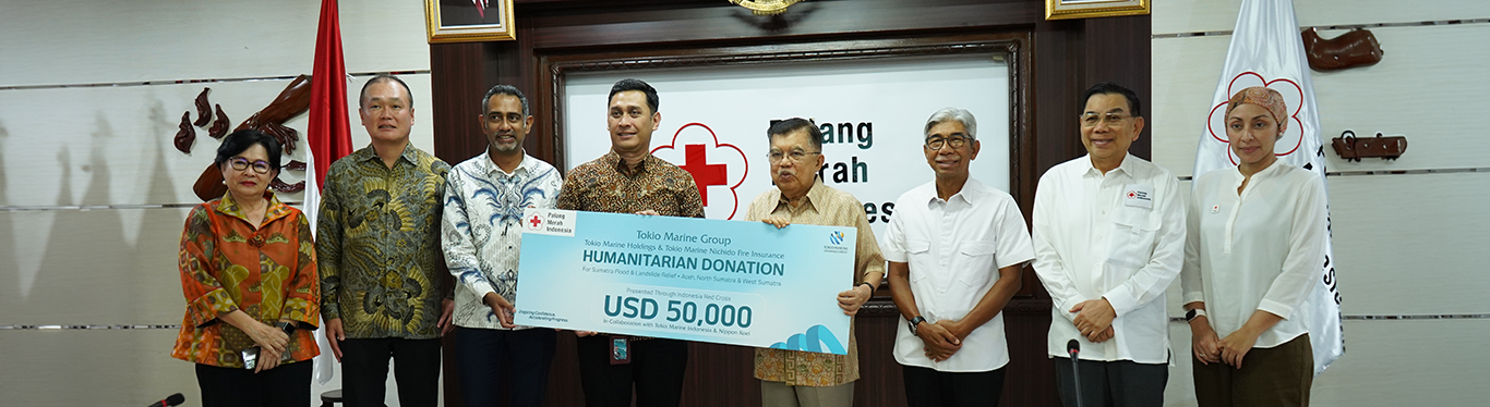 Tokio Marine Group Salurkan Donasi USD 50,000 kepada PMI untuk Bantu Korban Bencana di Sumatera