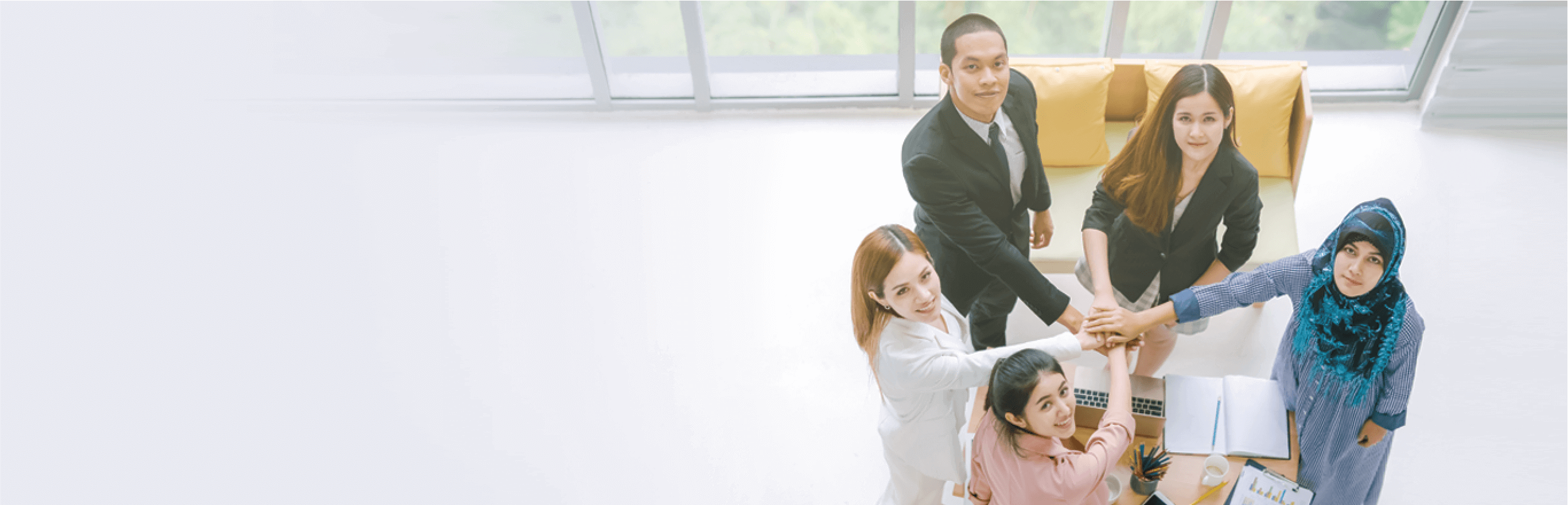 Group of people using group insurance